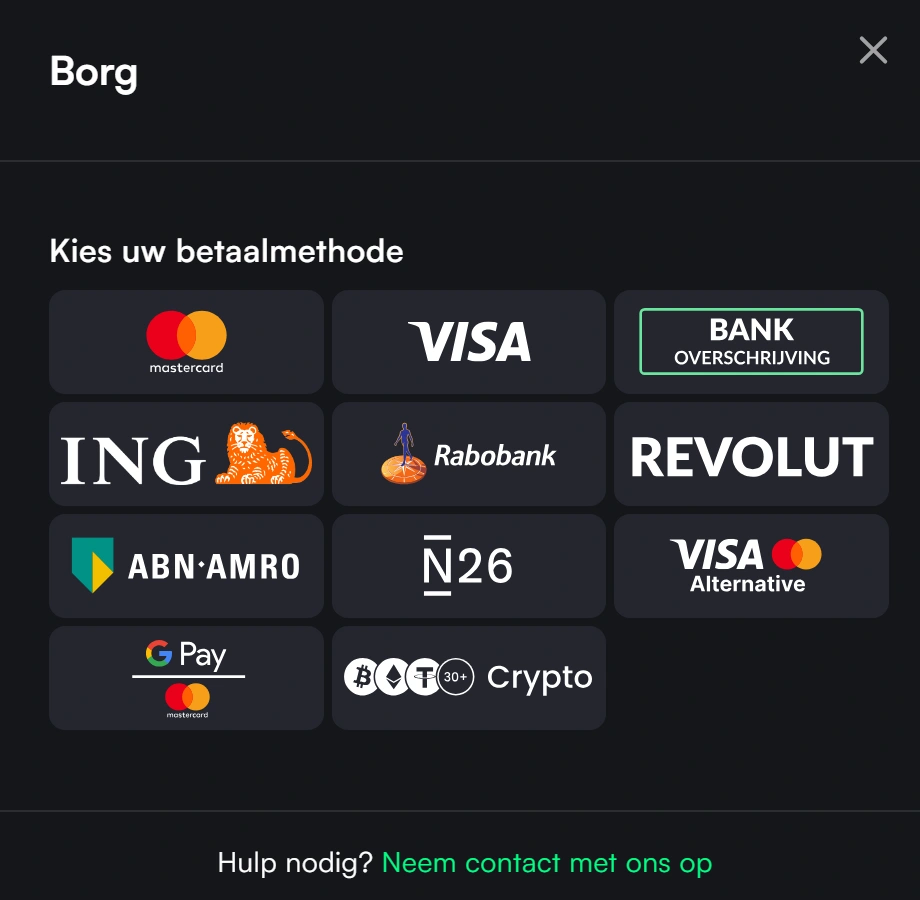 Bankieren bij TrueLuck